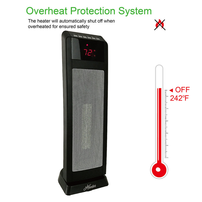 Space Heaters Home & Garden Hunter 30 In Ceramic Tower Heater 1500Watt